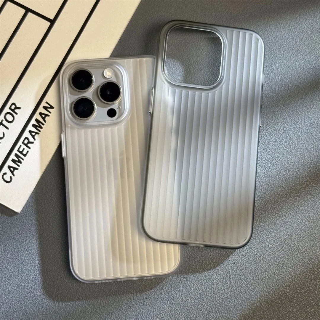 欧克里里磨砂瓦楞纹适用iphone17/16promax苹果14/15手机壳13KK壳