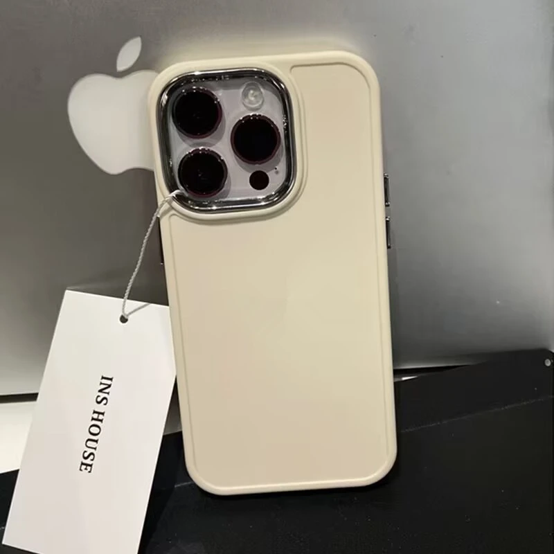 欧克里里简白金属框苹果15创意黑色手机壳iphone11promax软13/14