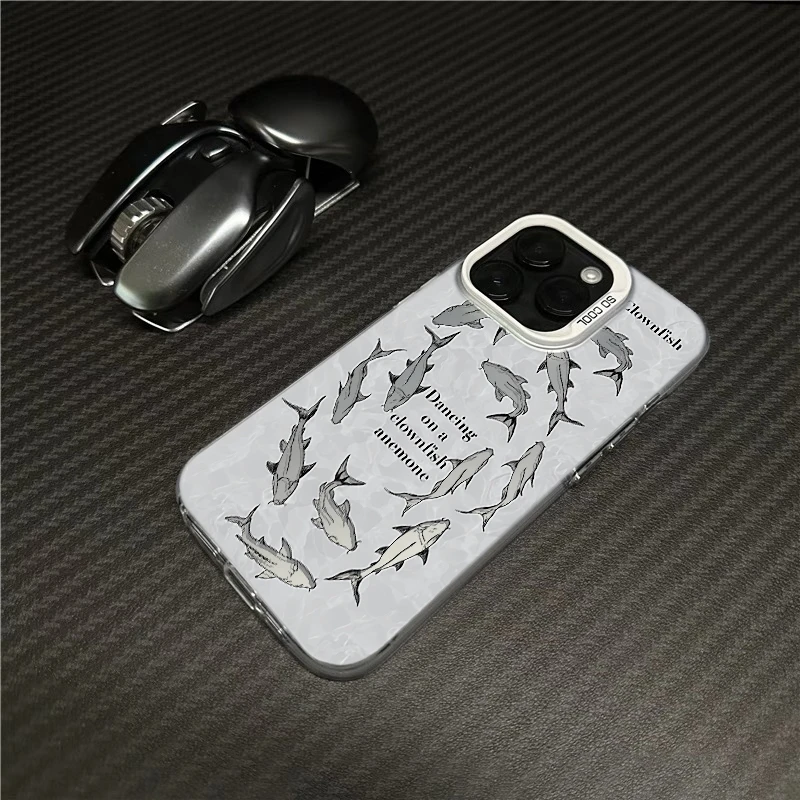 一群鱼适用iPhone15/16/17创意手机壳苹果vivo华为小米oppo软套