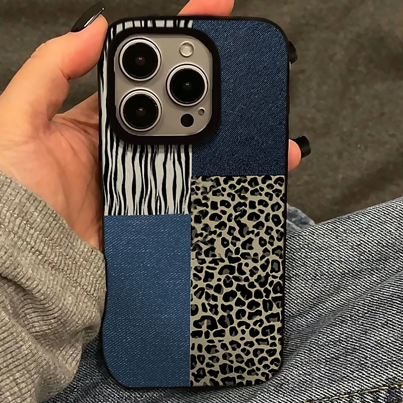 欧克里里多元素混搭适用大孔亮面iPhone15/14防摔苹果13/12果冻壳