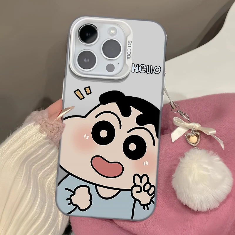 耶蓝衣小新适用iphone15/14/13可爱12/11手机壳vivo华为oppo小米