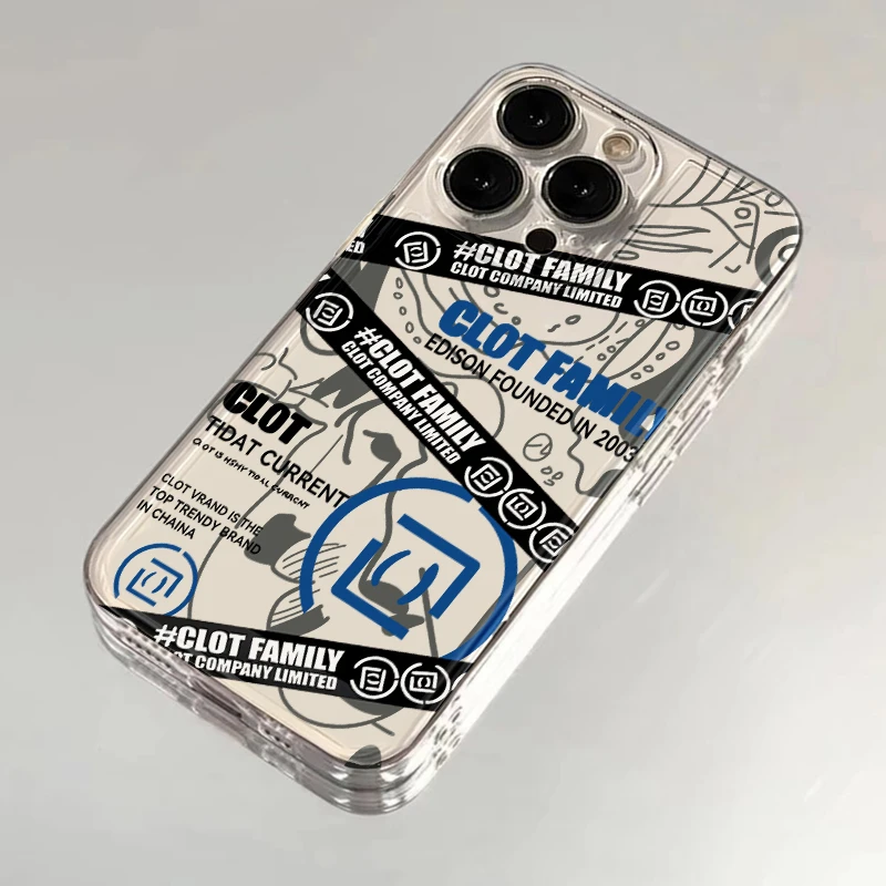 欧克里里潮牌涂鸦胶条太空壳适用苹果16手机壳vivo华为oppo小米14