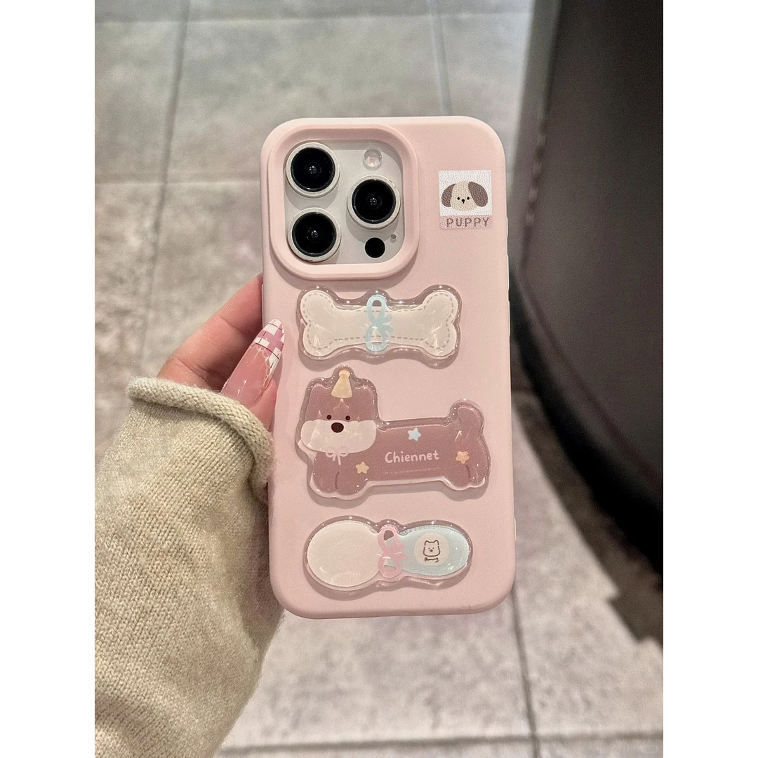 欧克里里ins高颜值立体星星狗狗适用苹果16手机壳华为vivo小米14o
