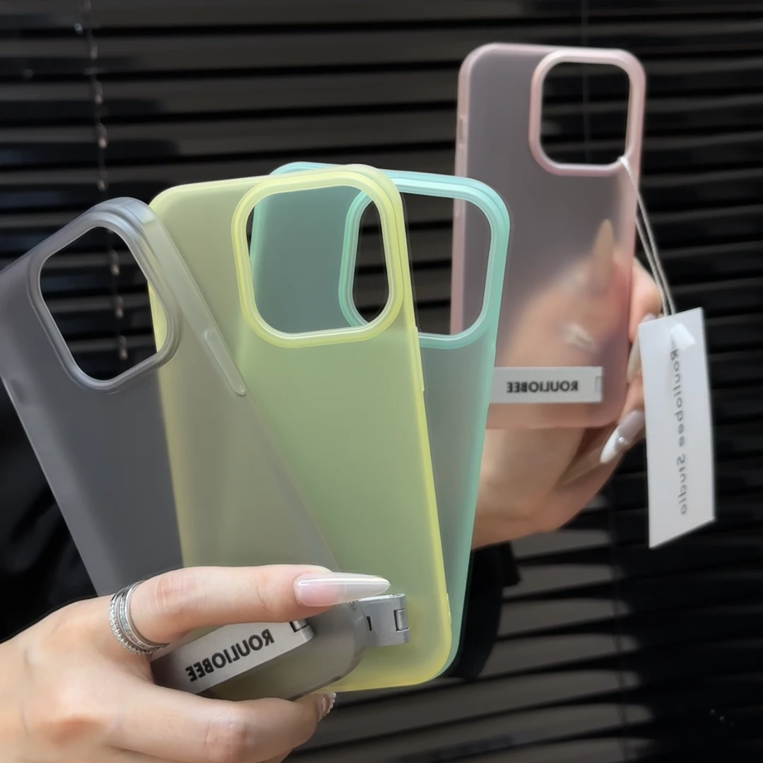 欧克里里简约支架适用苹果13手机壳iphone15/14promax多色11/12