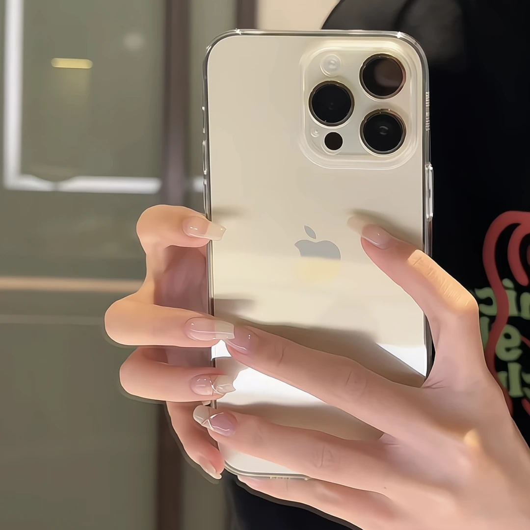 高级感透明大孔适用苹果14/15手机壳iPhone13promax防摔12/11男xs