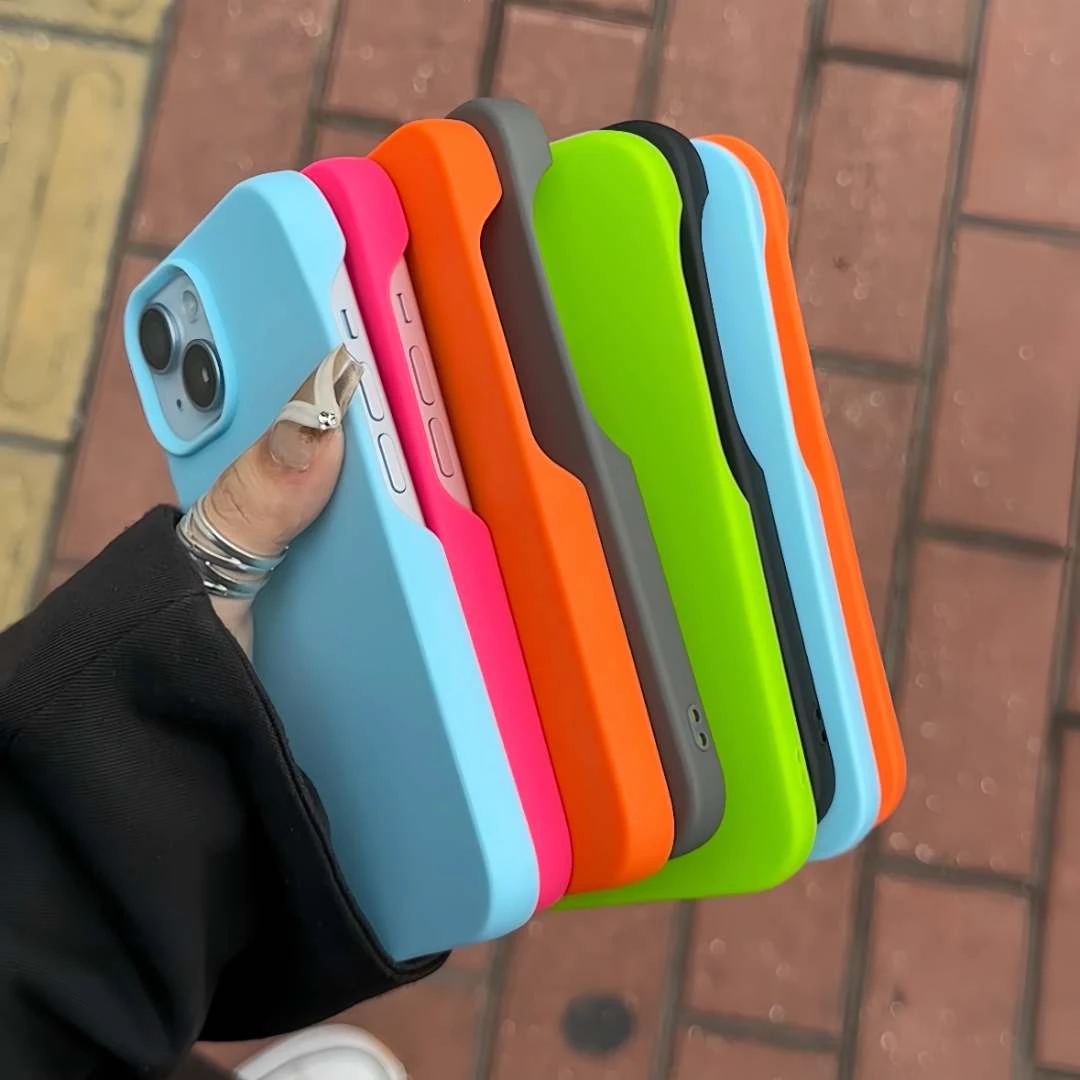 欧克里里简约半包大孔iPhone15promax适用苹果14手机壳12防摔13女