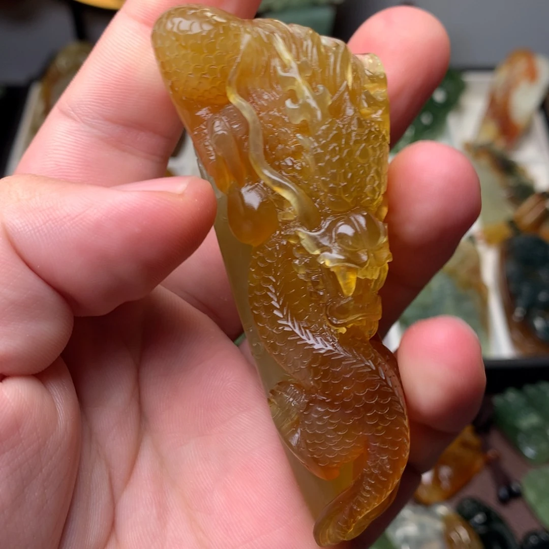 岫玉手把件未镶嵌