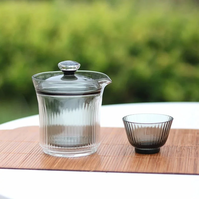 中式古典泡茶茶具透明玻璃泡茶杯玻璃杯茶水分离