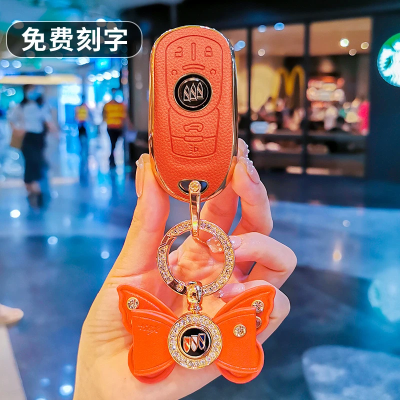 适用别克2022款gl8钥匙套女es陆尊gl8陆上公务舱艾维亚胖头鱼车包