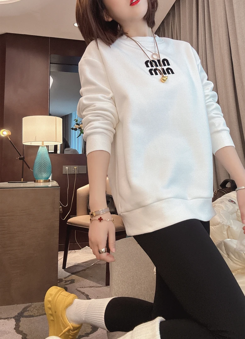 雪姐服饰「min加绒卫衣」冬季加绒圆领宽松卫衣百搭休闲长袖上衣