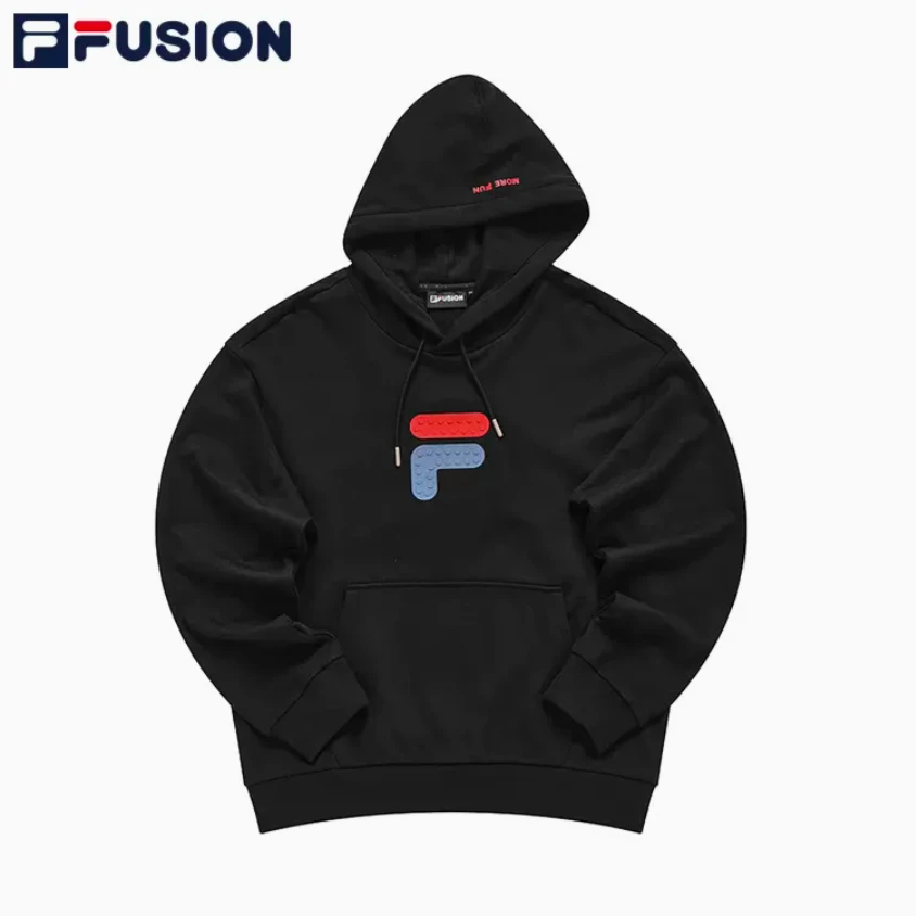 FUSION斐乐卫衣2023新款连帽上衣宽松时尚经典套头衫T11U313201