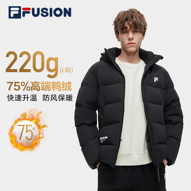 斐乐【冬季鸭绒抗寒保暖】运动羽绒服男新款休闲外套T11M341903F