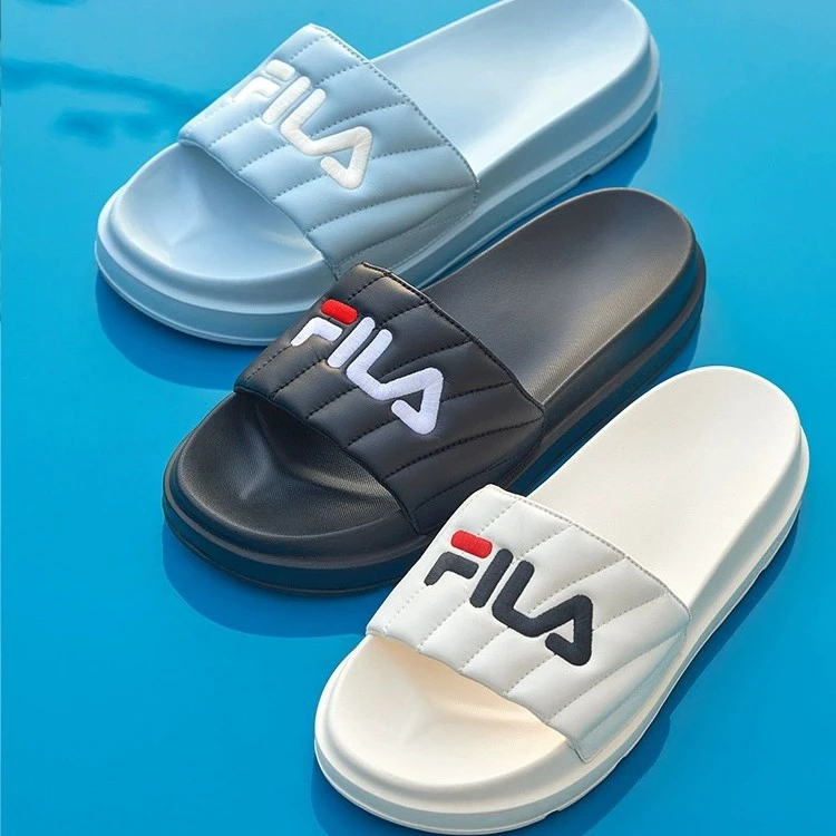 FILA/斐乐拖鞋女士夏季凉拖鞋户外软底厚底增高沙滩F12W226504F