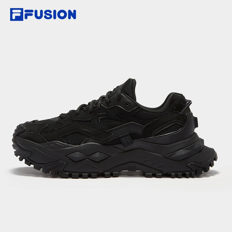 FUSION 硬糖男鞋24冬厚底增高运动鞋黑色老爹鞋-T12M511009F