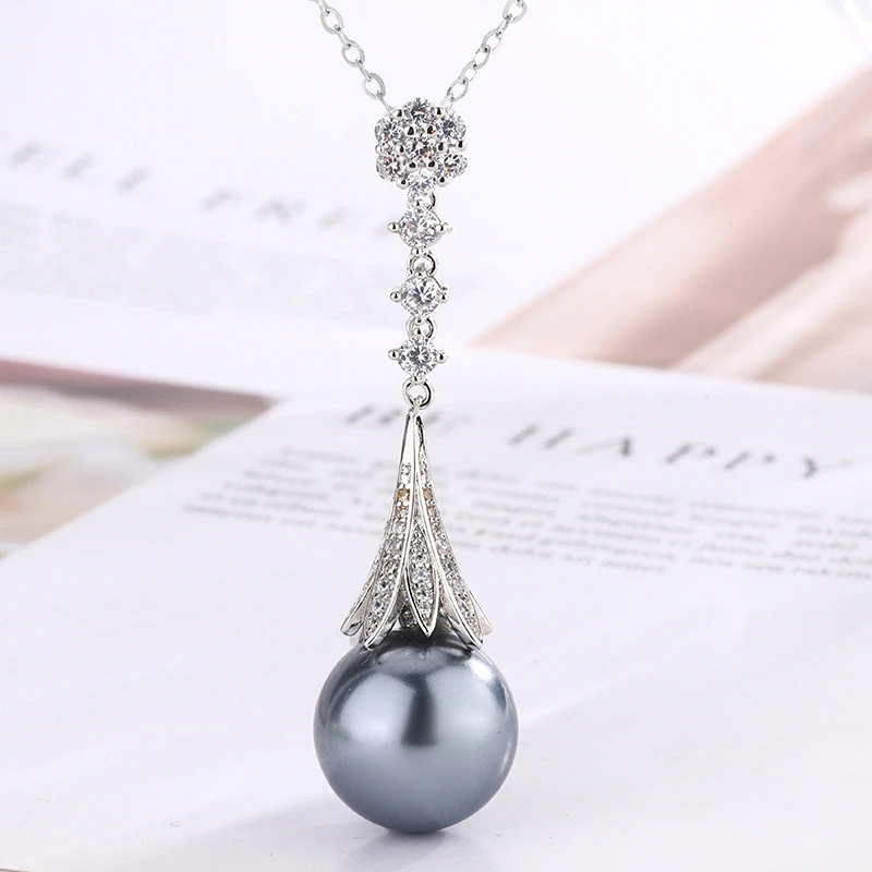 链子925银合成锆石 【琴愿为你】项链时尚百搭套装ZT100147