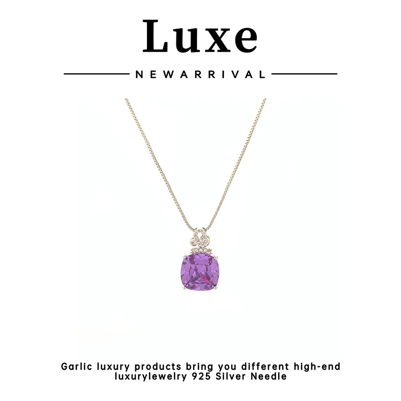 合金合成锆石项链 【琴愿为你】轻奢时尚百搭项链吊坠YX160257