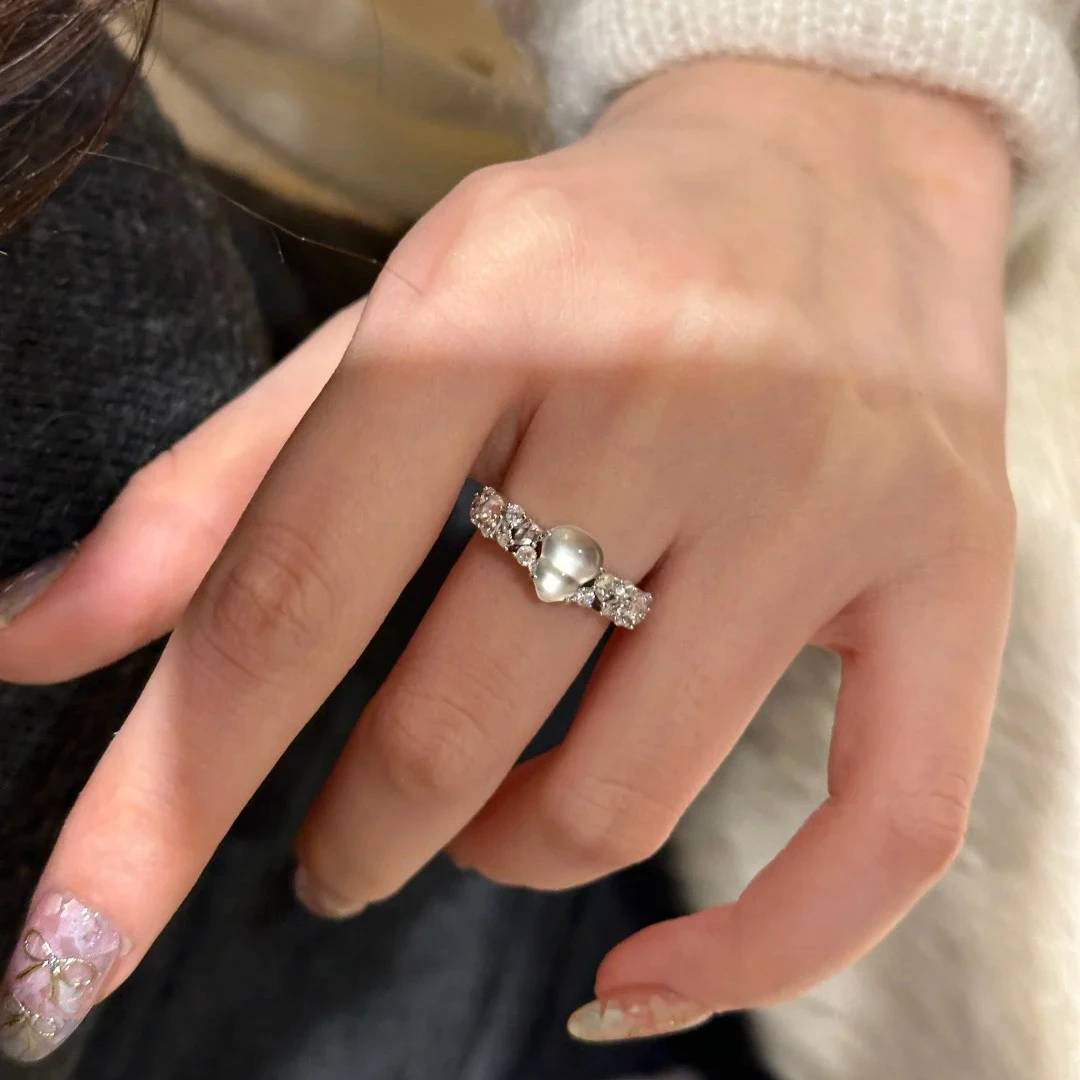 合金合成锆石戒指 【琴愿为你】高端优雅贵气女戒指YJ150615