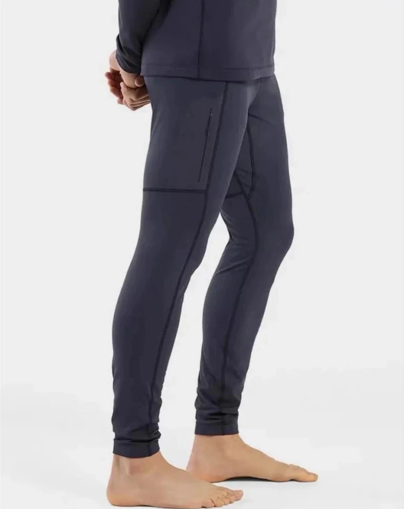 鸟家男士户外运动RHO  LT轻量保暖内层长裤 透气加绒打底运动裤