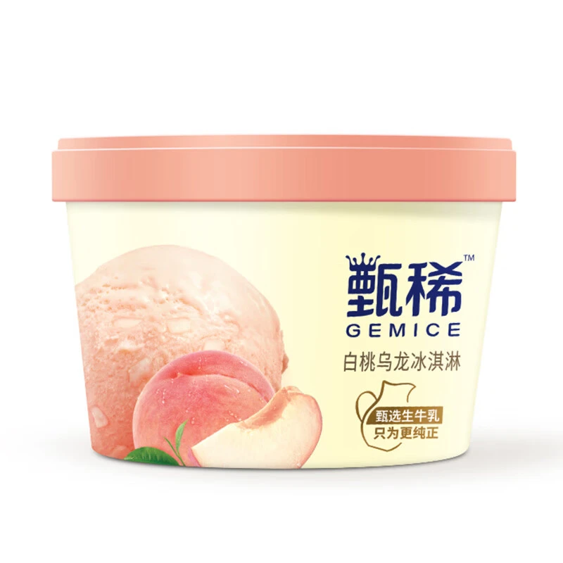 伊利甄稀白桃乌龙冰淇淋90g/杯