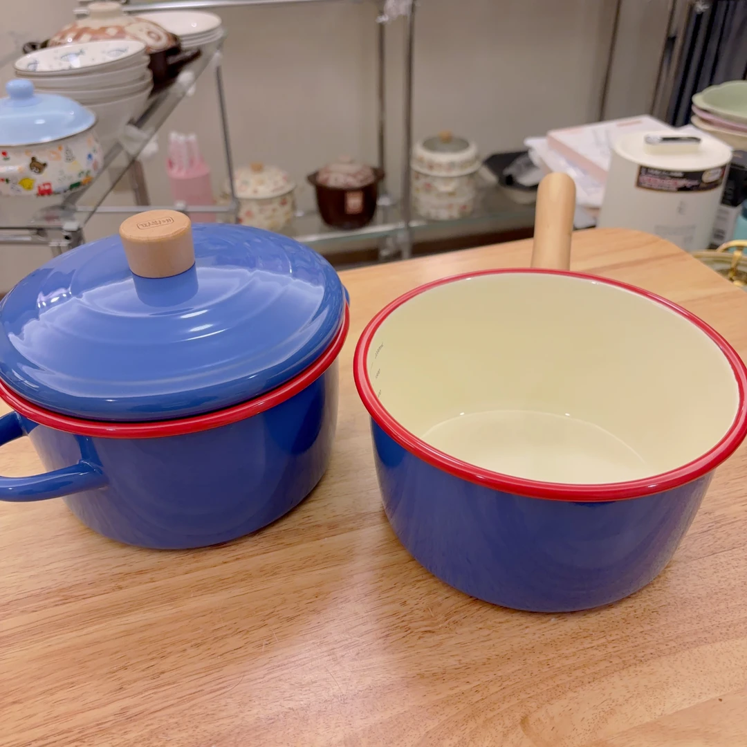 【出韩】设计师款   20cm 宝石蓝系列 奶锅 汤锅 两件套