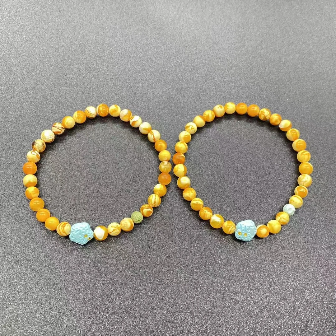 【景旺】5mm+星星瓷白妖花老蜡手串@多样性只发其中一件