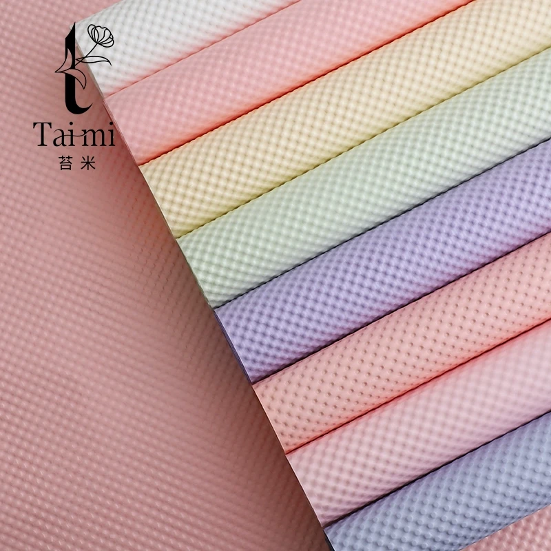 苔米 进口立体压纹艺术纸鲜花包装纸花束材料花店花艺防水包花纸