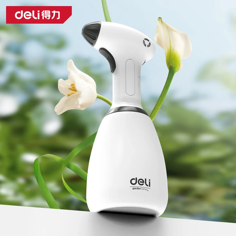Deli/得力电动喷水壶小型自动家用多肉养花喷雾器消毒专用神器