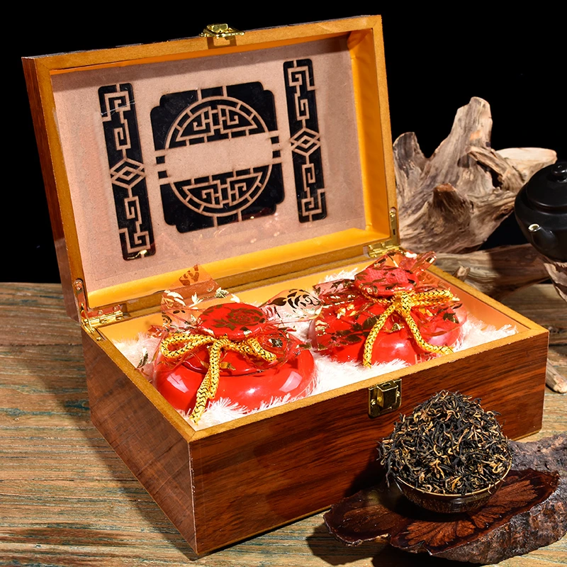 武夷山红茶 实木礼盒陶瓷罐装金骏眉红茶 过年送礼