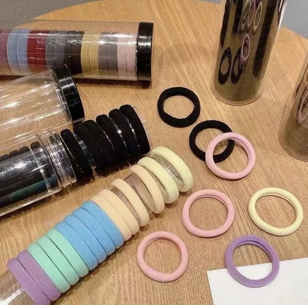 发圈两桶 时尚简约头绳 共40个 颜色随机发