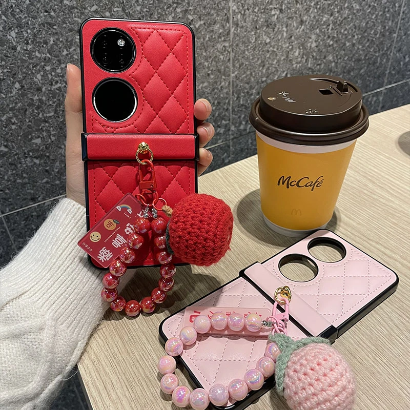 华为pockets手机壳个性压线小香风气质网红折叠手提便携保护壳女