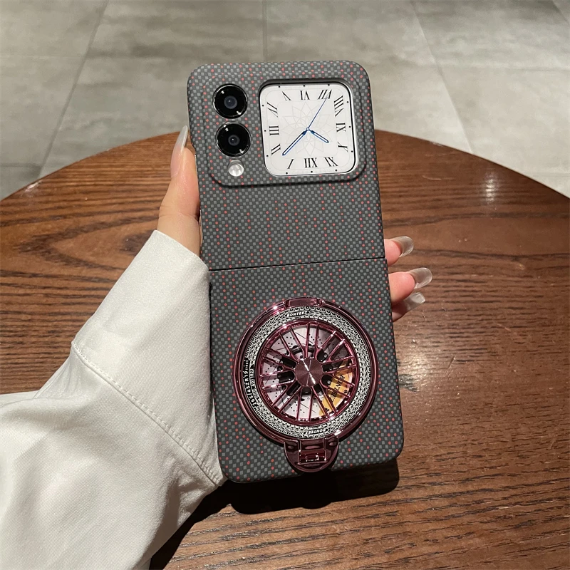 适用华为novaflip手机壳折叠马赛克水贴壳支架手提novaflip保护壳