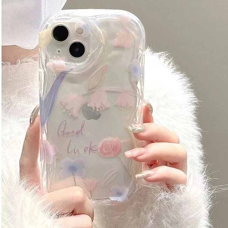 卡通苹果14pro手机壳卡通13Promax简约iPhone12小清新11透明网红x