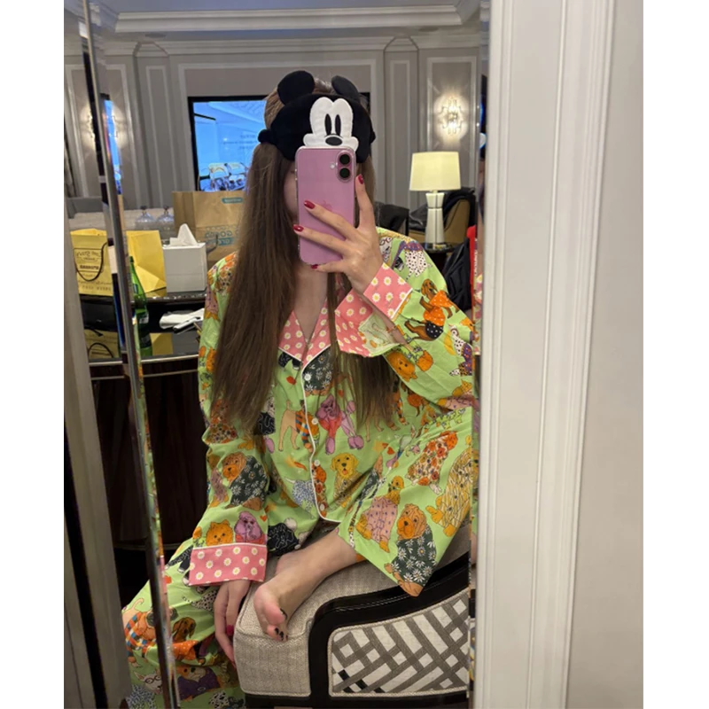 tingtings【童趣减龄】秋冬居家睡衣两件套女休闲百搭家居服