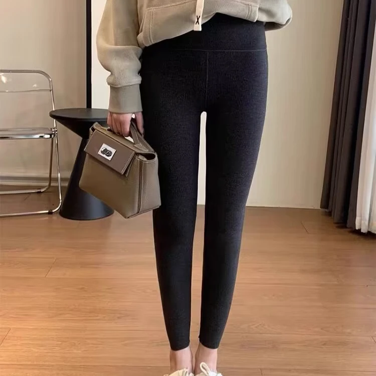 3018女士加厚夹棉高品质高腰保暖裤外穿打底N4-1