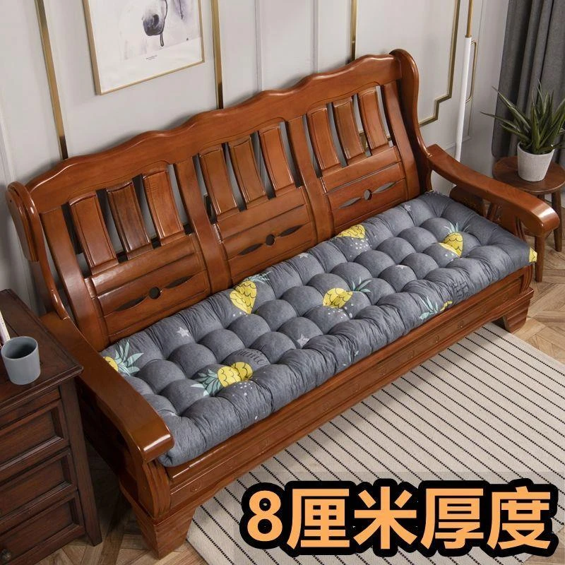 加厚实木沙发垫四季通用长条垫子坐垫老式三人位座垫红木沙发坐垫