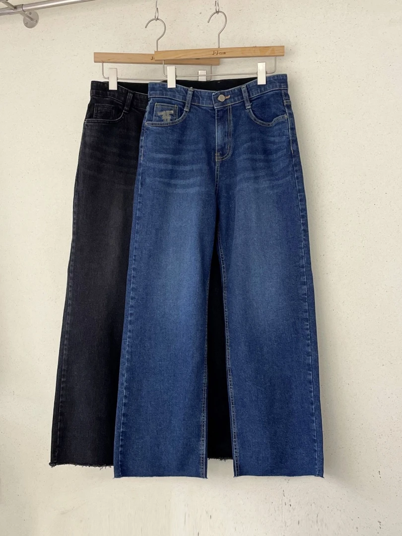 韩国牛仔裤长裤优雅版型质感好看
