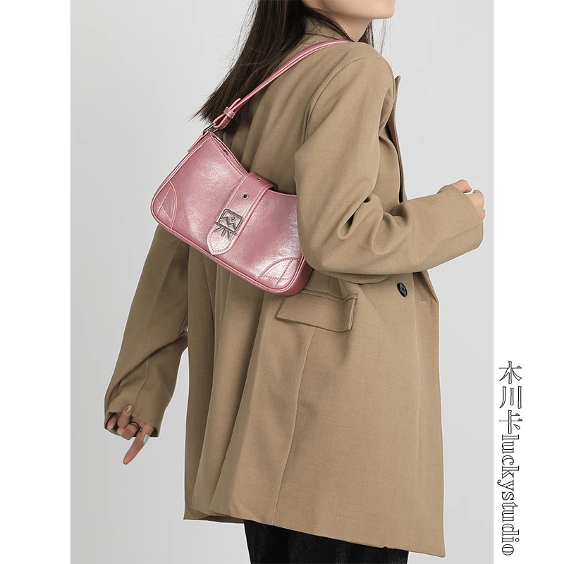 木川卡原创千禧辣妹休闲腋下包单肩斜挎包小众设计新款女士通勤