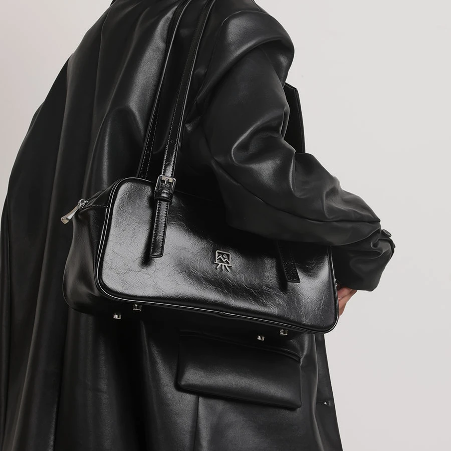 木川卡原创复古腋下包小众时尚休闲韩版波士顿手提包百搭通勤