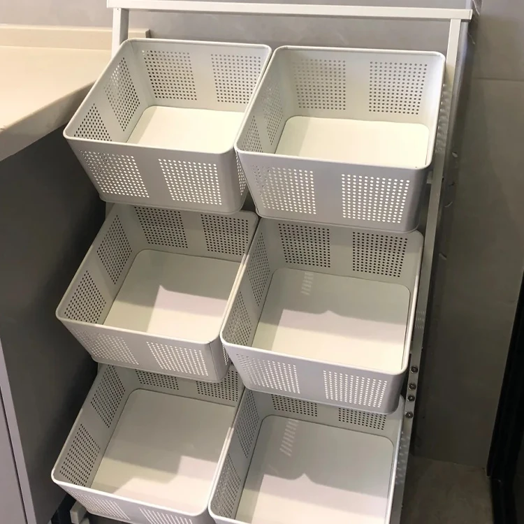 厨房菜篮子置物架落地多层家用小推车零食收纳筐果蔬菜架子储物架