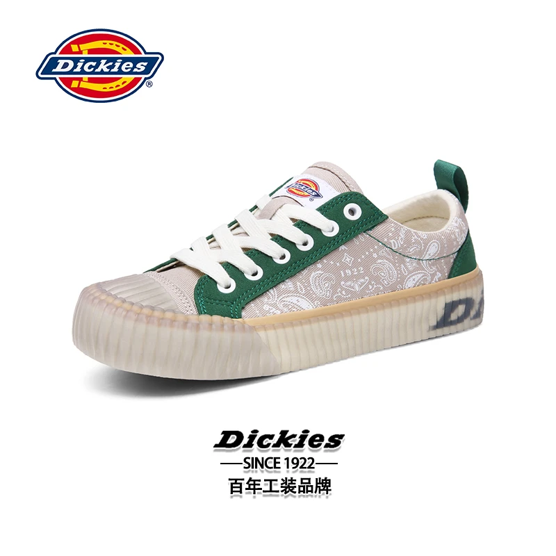 Dickies帆布鞋男女款2024夏季新款时尚百搭饼干鞋平底情侣休闲鞋