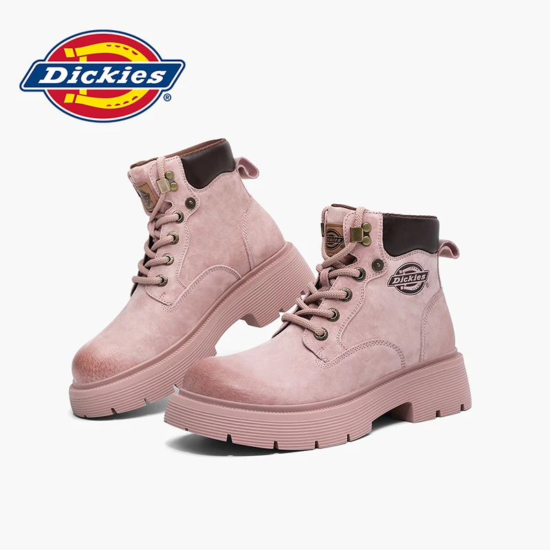 Dickies马丁靴女2025秋冬新款登山靴子女厚底增高女鞋英伦风女靴