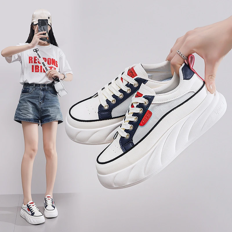 2024夏季小白鞋新款韩版ins女增高透气百搭运动板鞋潮休闲鞋5906