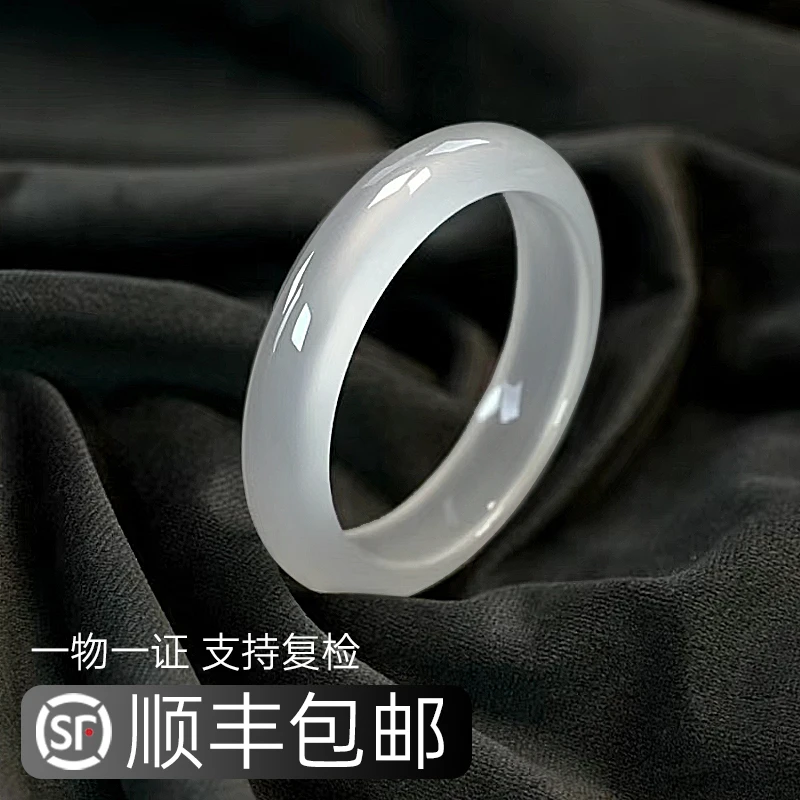 白月光玛瑙玉髓手镯冰透水润镯子古风少女荔枝冻玛瑙玉镯子美人镯