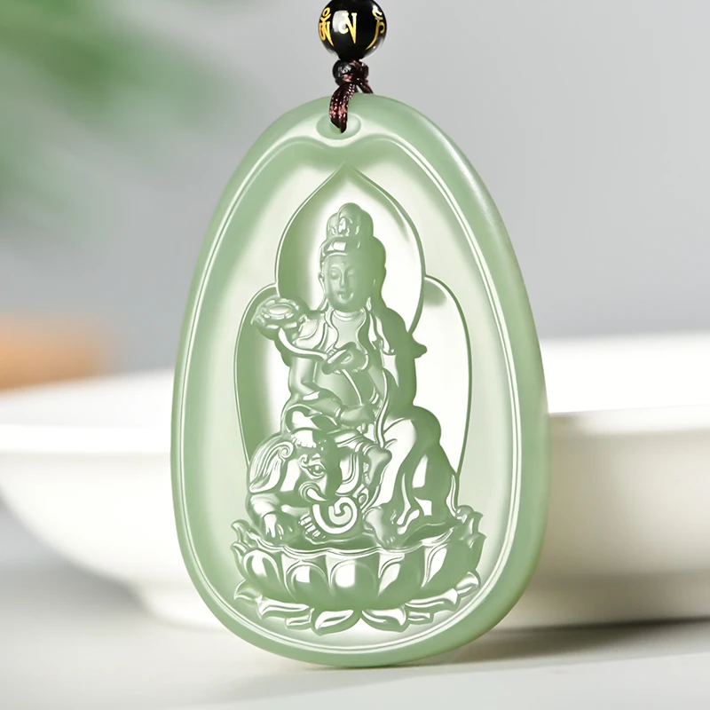 和田玉十二生肖本命佛吊坠男女项链守护神玉佩虚空藏普贤文殊菩萨