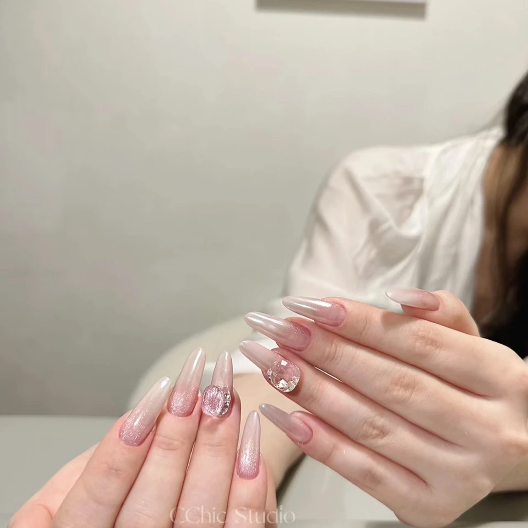 【雨雪】纯手工定制穿戴甲 清透显白高级