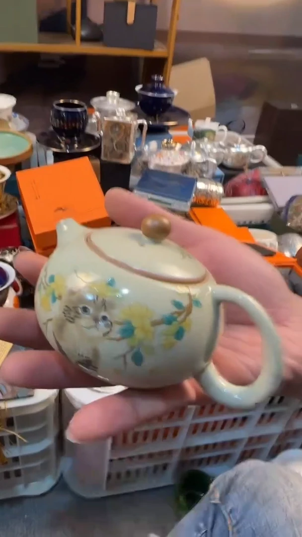 【闪购商品】陶瓷杯猫咪壶