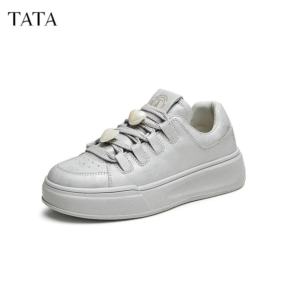 Tata他她厚底休闲板鞋女鞋百搭小白鞋运动鞋秋季新款CBT01CM4