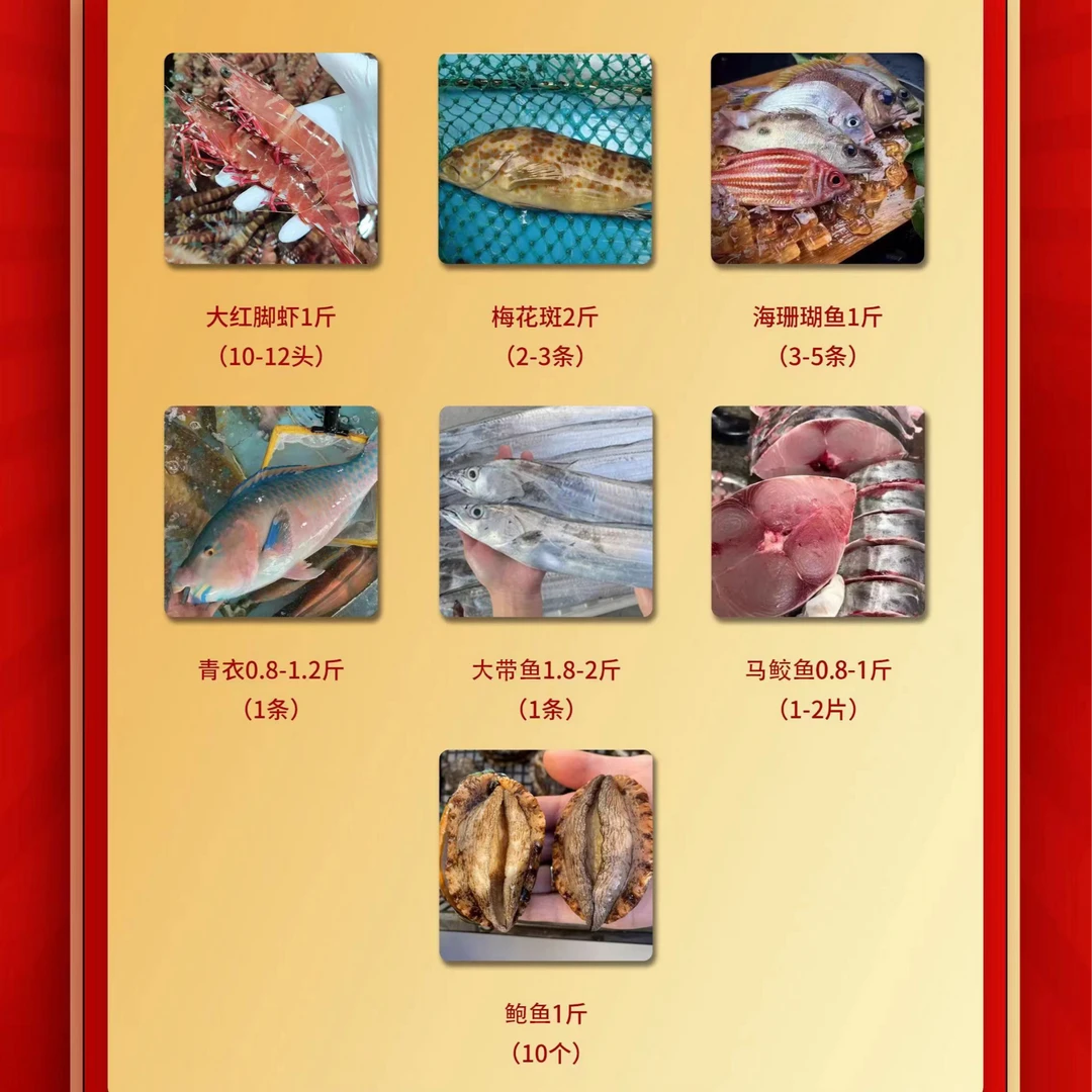(9斤经济装) 海鲜包海鲜礼盒过年年货鲜活速冻春节送礼年夜饭套餐