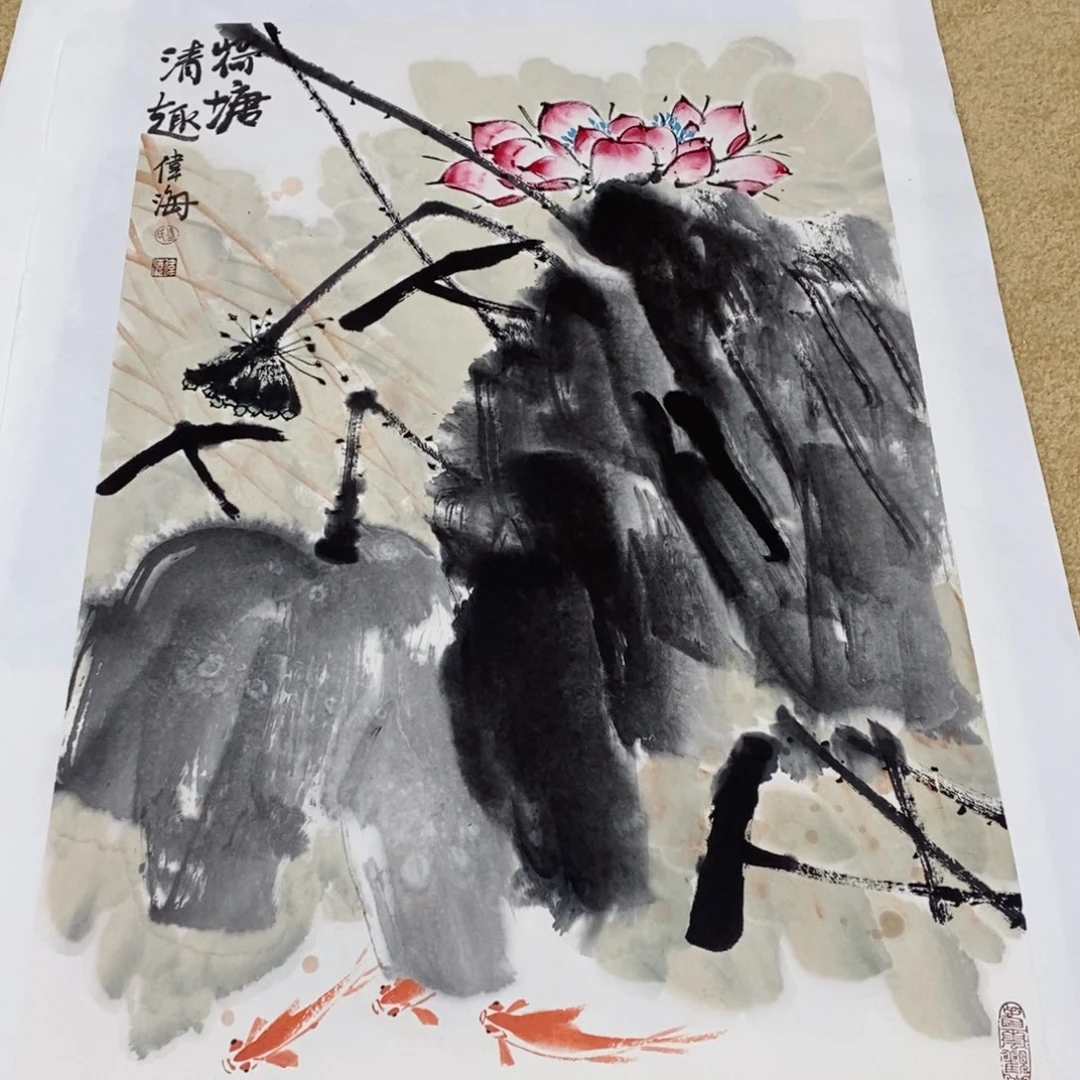 【闪购商品】书法盛伟海4尺3花鸟马