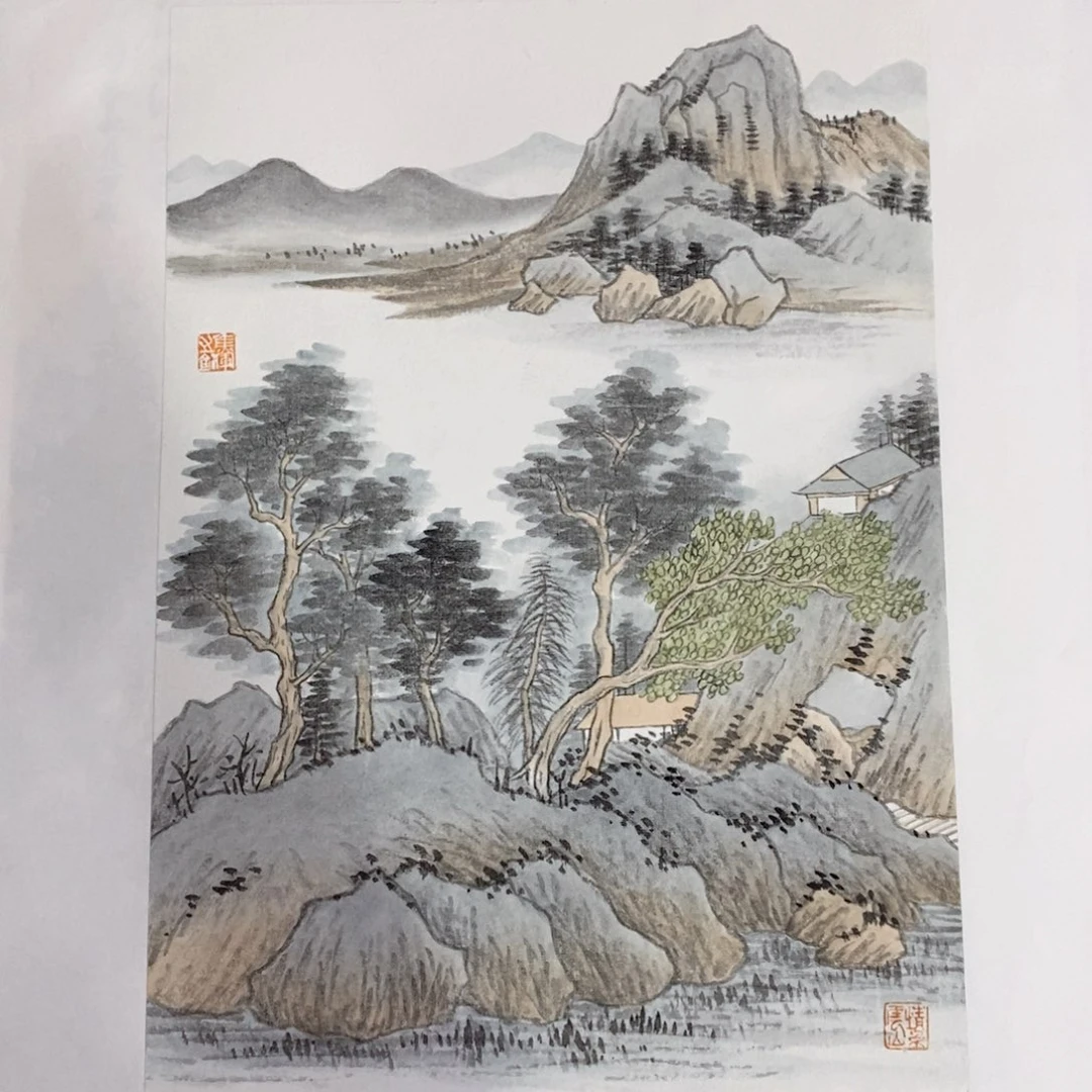 【闪购商品】绘画焦军山水图….